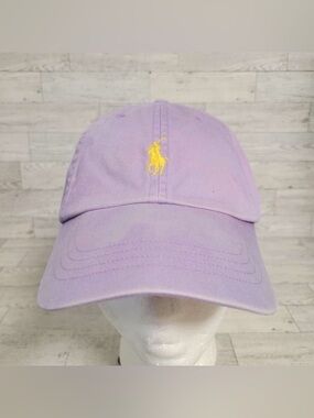 Women’s Polo Ralph Lauren Iconic Embroidered Cotton Purple Chino Ball Cap OS